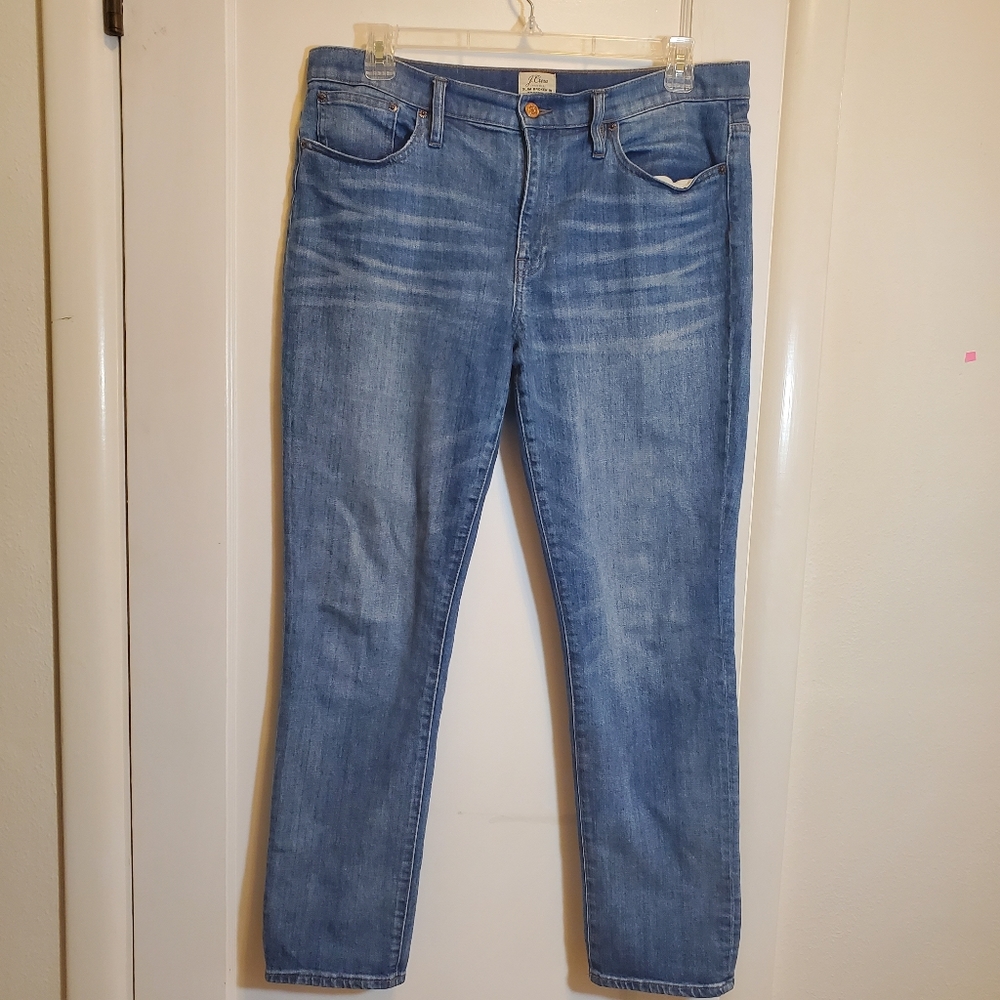 J Crew slim broken in boyfriend jeans